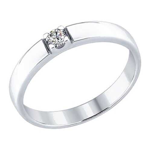 Кольцо женское SOKOLOV из серебра со Swarovski Zirconia 89010057 р.17.5 в Адамас