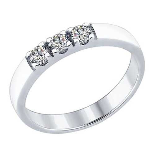 Кольцо женское SOKOLOV из серебра со Swarovski Zirconia 89010059 р.18 в Адамас