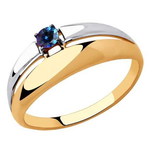 Кольцо женское SOKOLOV из золота с синим Swarovski Zirconia 81010446 р.19 в Адамас