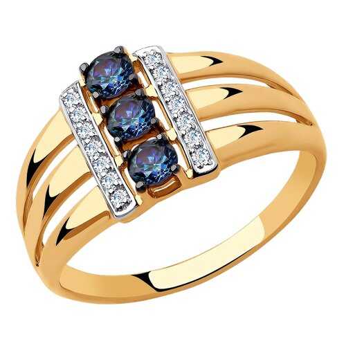 Кольцо женское SOKOLOV из золота с Swarovski Zirconia 81010449 р.20 в Адамас