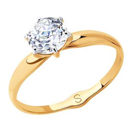 Кольцо женское SOKOLOV из золота со Swarovski Zirconia 81010424 р.16.5 в Адамас