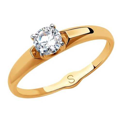 Кольцо женское SOKOLOV из золота со Swarovski Zirconia 81010429 р.16.5 в Адамас