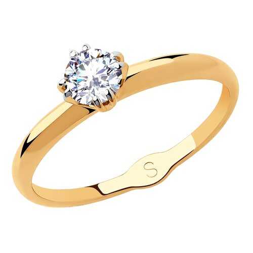 Кольцо женское SOKOLOV из золота со Swarovski Zirconia 81010435 р.17 в Адамас