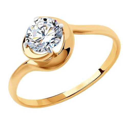 Кольцо женское SOKOLOV из золота со Swarovski Zirconia 81010451 р.17 в Адамас
