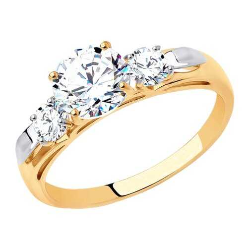 Помолвочное кольцо женское SOKOLOV из золота со Swarovski Zirconia 81010194 р.17 в Адамас