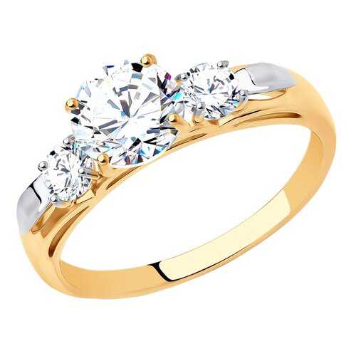 Помолвочное кольцо женское SOKOLOV из золота со Swarovski Zirconia 81010194 р.20 в Адамас