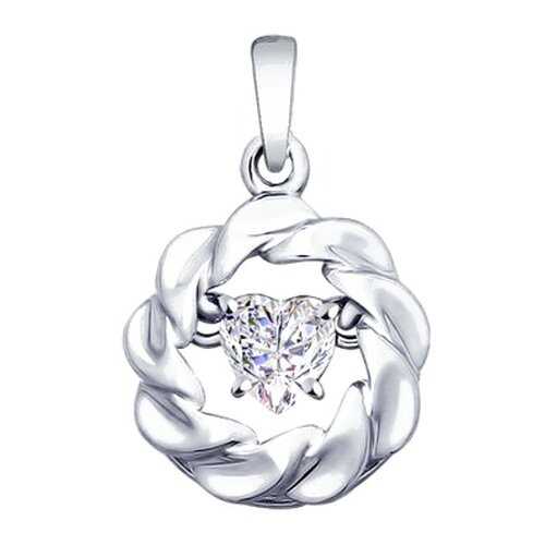 Подвеска SOKOLOV из серебра со Swarovski Zirconia 89030030 в Адамас