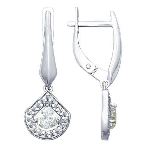 Серьги SOKOLOV из серебра со Swarovski Zirconia 89020092 в Адамас