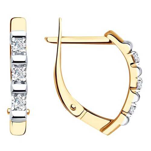 Серьги SOKOLOV из золота со Swarovski Zirconia 81020417 в Адамас