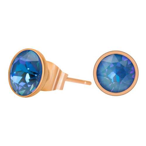 Пусеты женские Fiore Luna SWE298.21 голубые/золотистые в Адамас