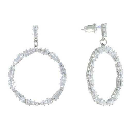 Серьги Corona Style B006E0011054 серебристые в Адамас
