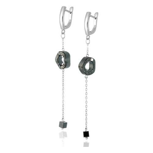 Серьги Lattrice, вставка гематит, артикул 54655841 в Адамас