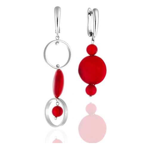 Серьги Lattrice, вставка коралл, артикул 54662010 в Адамас