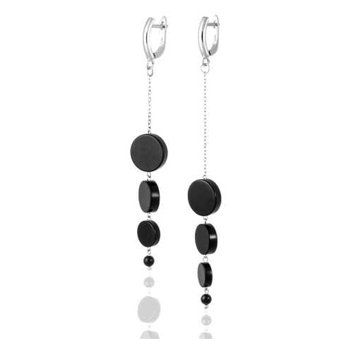 Серьги Lattrice, вставка оникс, артикул 54657001 в Адамас