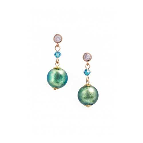 Серьги Perla Appeso Oro 09030633 изумрудные в Адамас