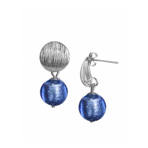 Серьги Perla Metallo Silver Rotondo 09030615 сапфир в Адамас